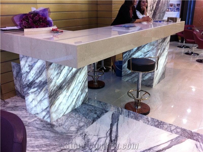 Milas Lilac Marble Countertop, Work Top