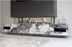 Milas Lilac Marble Tv Set Counter