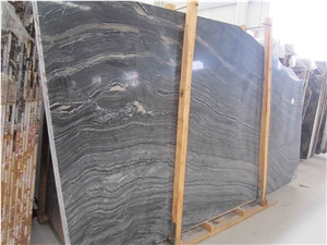 China Black Antiquity Marble,Black Wood Vein Marble Slabs,China Black Granite