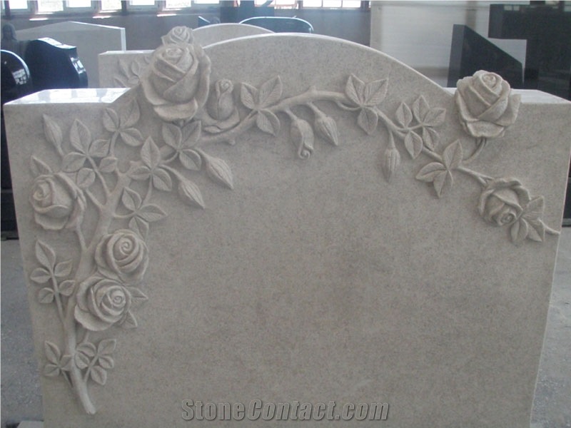 English Style Monument & Tombstone, White Granite Monuments