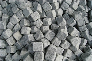 G654 Granite Cube Stone, China Dark Grey Granite Pavers