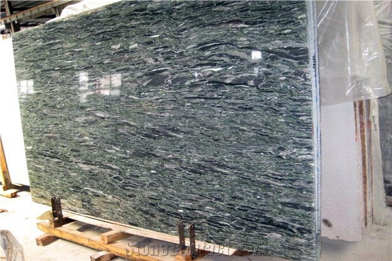 Sea Wave Green Granite Slabs & Tiles, China Green Granite