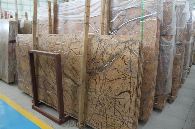 Tropical Rain Forest Brown Marble Slabs & Tiles, India Brown Marble
