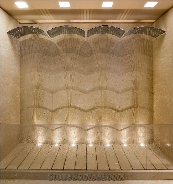 Bathrooms Design, Vicenza Limestone Bath Design, Beige Limestone Bath Design