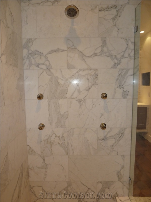 Calacatta Gold Marble Shower Picture