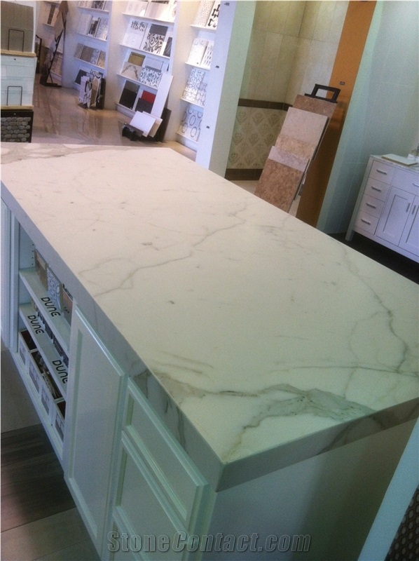 Calacatta Luna Marble Kitchen Countertop