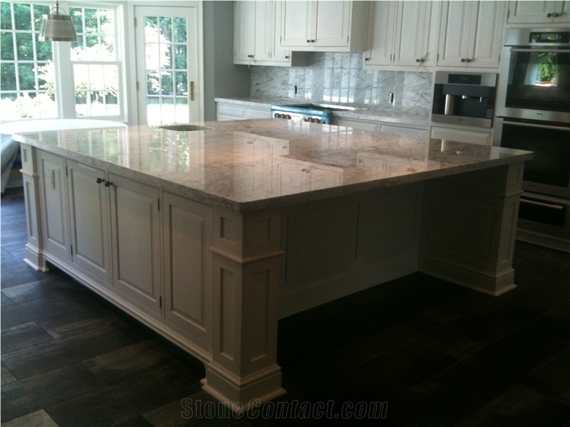 Residential Kitchen Island Top with Brazil White Granite