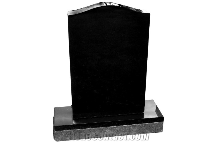 Jk20 Hebei Black Granite Tall Single Upright Headstone, Black Granite Monument & Tombstone