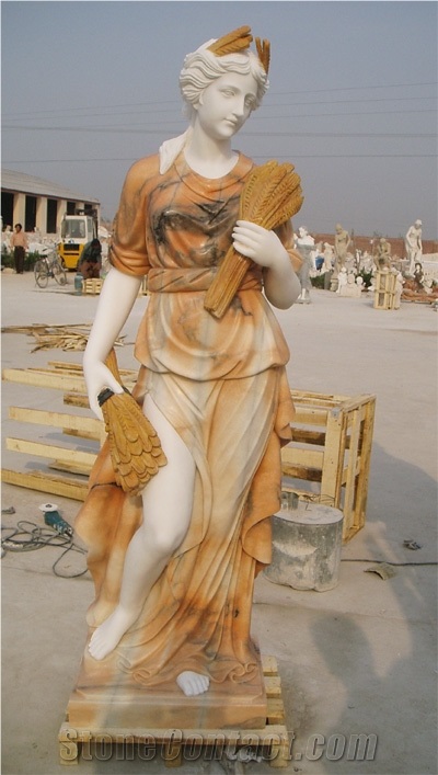 Multicolor Marble Human Sculpture