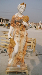 Multicolor Marble Human Sculpture