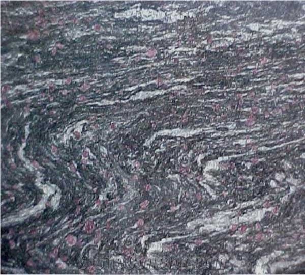 Black Amethyst Granite Slab, India Black Granite