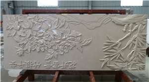 Natural Marble 3d Indoor Wall Paneling Designs, Beige Marble Wall Panels