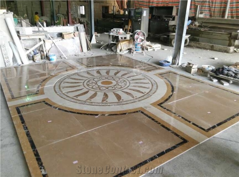 Natural Stone Marble Waterjet Medallion,Floor Pattern,Inlay Marble Rosette