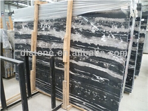 2014 Hot Sale Silver Dragon Marble Slabs & Tiles, China Black Marble