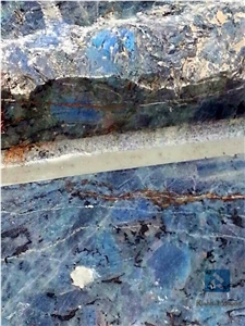 Labradorite Blue Granite Slab,Blue Sapphire Granite, Madagascar Blue Granite Tile