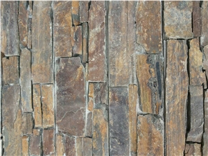 California Gold Slate Wall Panels, Yellow Slate Cultured Stone