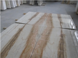 Aurora Gold Marble, White Marble with Red Veins, Estremoz Marble Slabs & Tiles