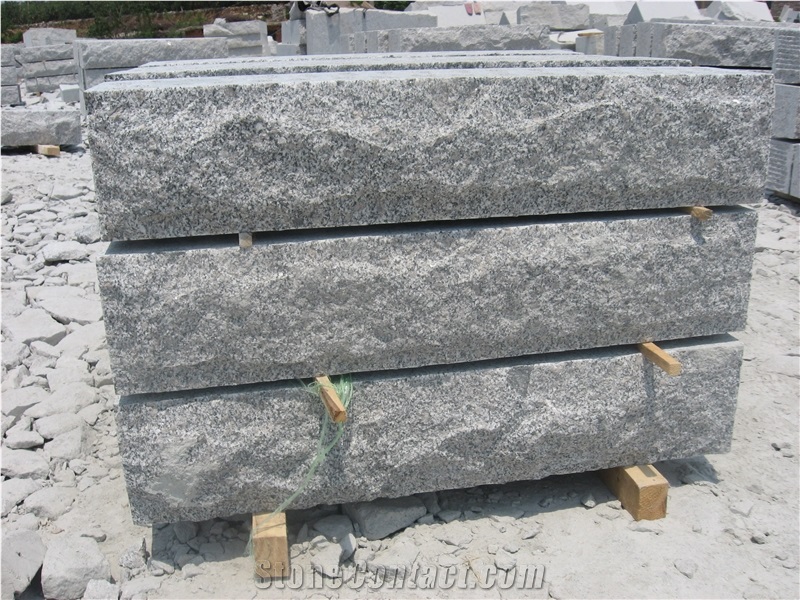 Big Granite Stone for Wall Building, G341 Grey Granite Mushroom Stone