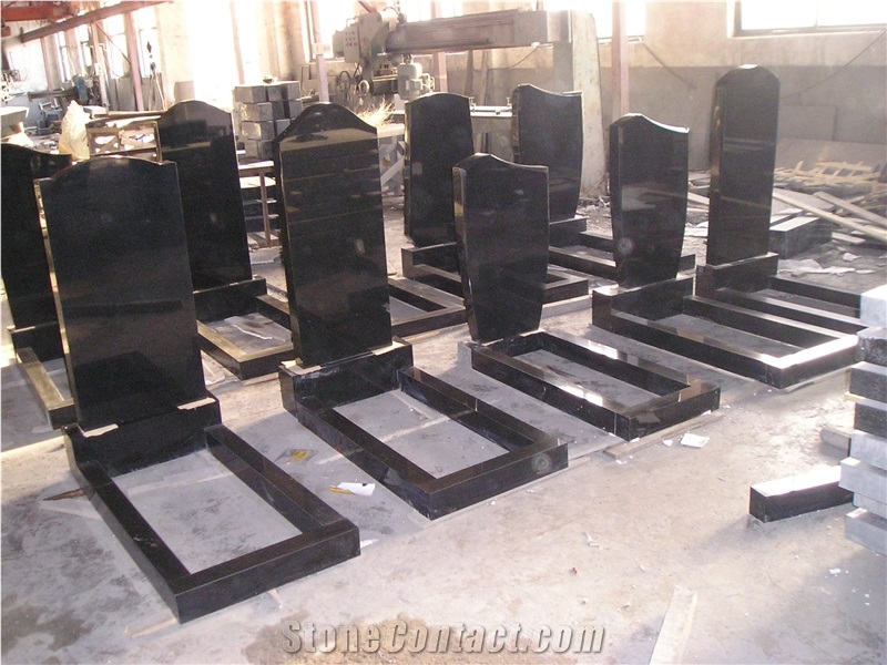 Black Granite Memorial Stone, Shanxi Black Granite Monument & Tombstone