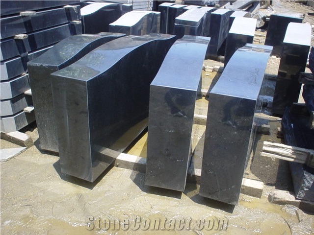China Black Granite Tombstone for Korean Market,China (Also Called Hebei ) Black Granite Japanese & Korean