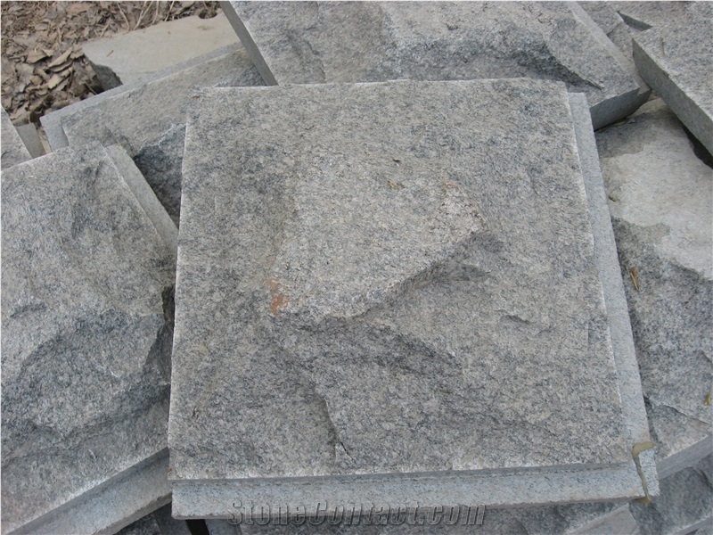 Granite Exterior Wall Stone,G343 Grey Granite Mushroom Stone