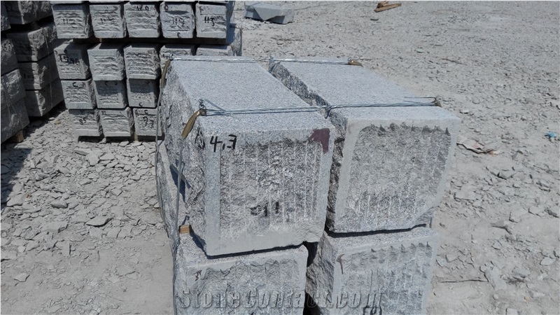 Granite Wall Stone Made in China, G341 Grey Granite Mushroom Stone