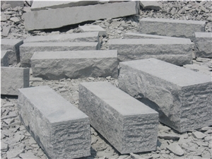 Grey Granite Big Stone for Wall, G341 Grey Granite Mushroom Stone