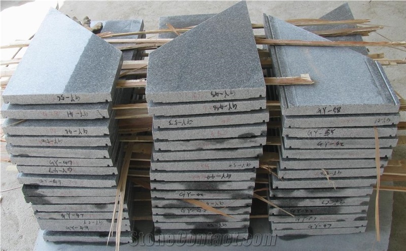Grey Granite Tile with Hoel for Project, G343 Grey Granite Slabs & Tiles