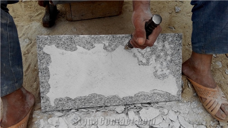 Handwork Rough Surface Paving Stone, G375 Grey Granite Paving Stone
