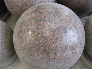 Red Granite Stone Ball,G352 Red Granite Fountain Ball