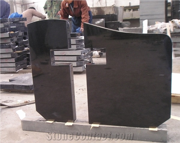 Shanxi Black Granite Cross Monuments