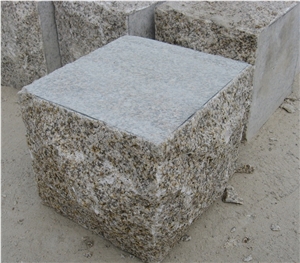 Yellow Granite Mushroom Stone Walling, G350 Yellow Granite Mushroom Stone