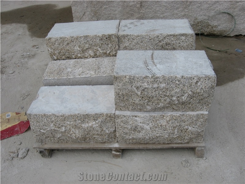 Yellow Granite Mushroom Stone Walling, G350 Yellow Granite Mushroom Stone