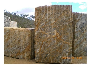 Juparana Golden Khan Granite Blocks, Brazil Yellow Granite