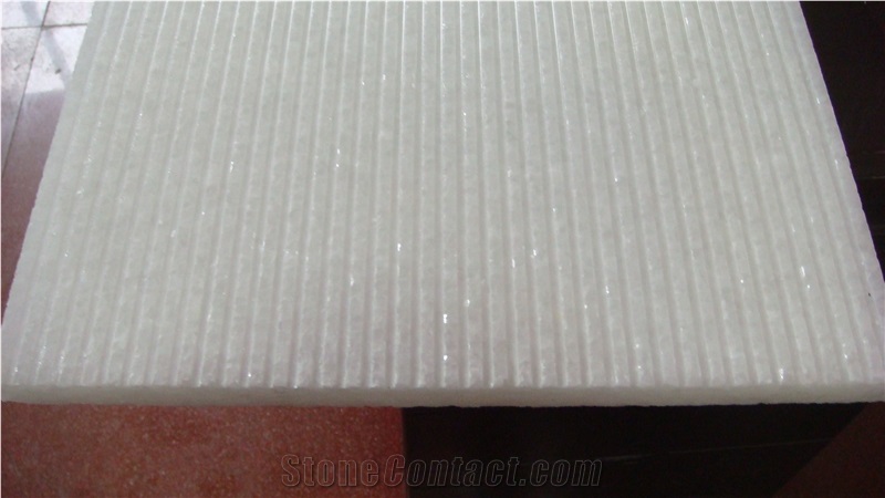Chiseled White Marble Slabs & Tiles, China White Marble