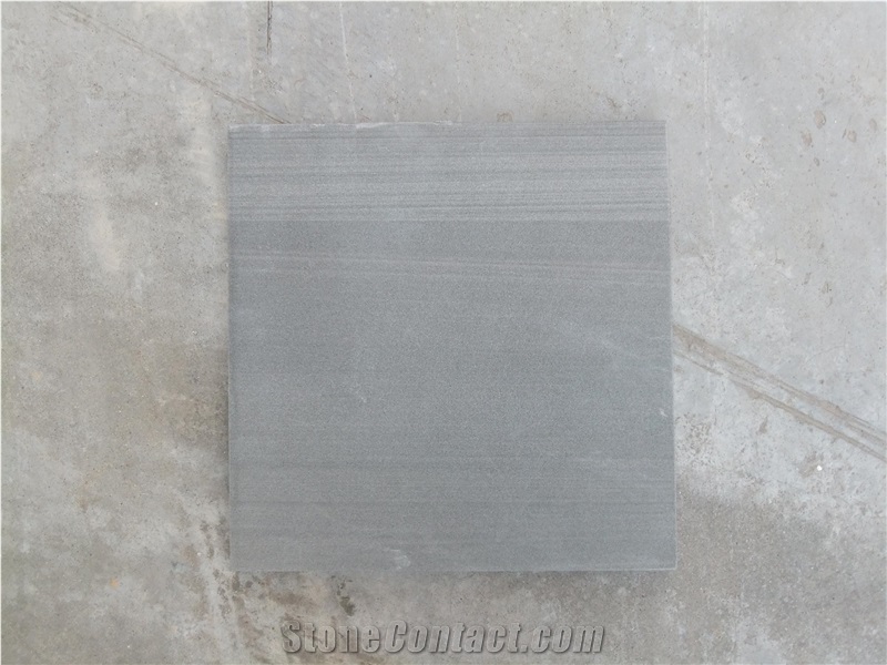 Grey Wooden Sandstone Slabs & Tiles,China Grey Sandstone