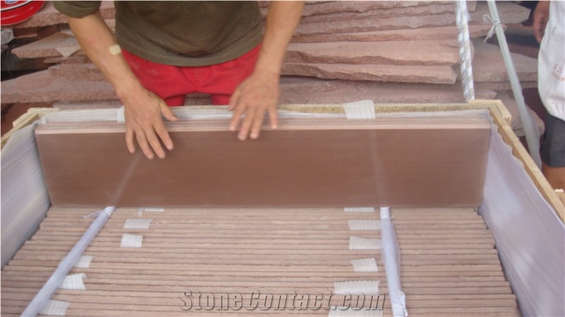 Red Wooden Vein Sandstone Slabs & Tiles, Natural Red Sandstone Slabs & Tiles