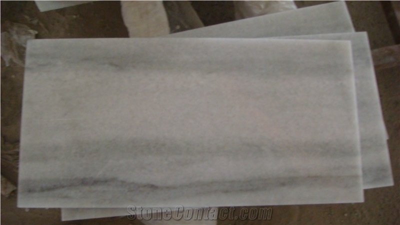 Sichuan Straight Veins White Marble Slabs & Tiles, China Crystal White Marble Tiles