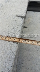 China Light Grey Granite / G603 Granite Tiles, Grey Granite Precast Tile with Holes on the Edge, Grey Granite Precast Tile for Israel Wall Cladding