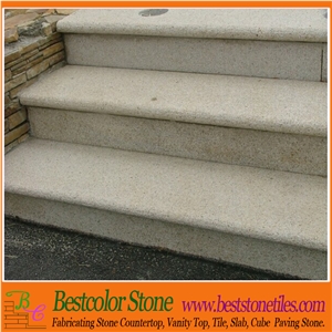 G682 Rusty Granite Flamed Steps Treads for Outdoor Garden, G682 Gold Sunset Yellow Granite Steps