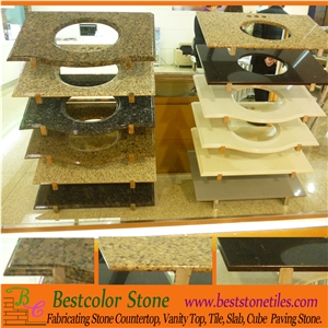 Prefab Stone Granite Marble Countertops Vanity Tops for Hotel Project