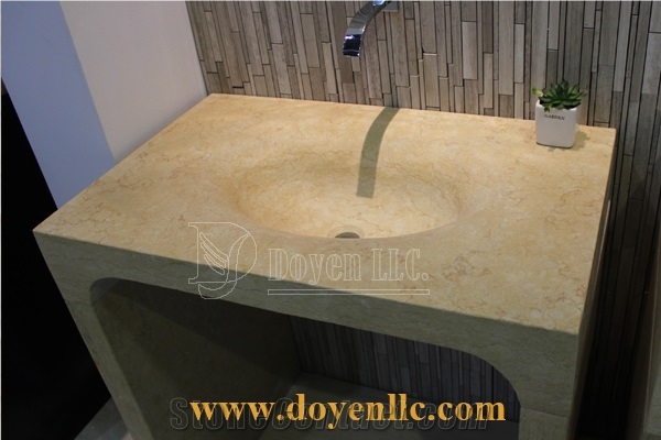 New Beige Marble Bathroom Vanity Top Sink From China Stonecontact Com - Beige Bathroom Sink Vanity