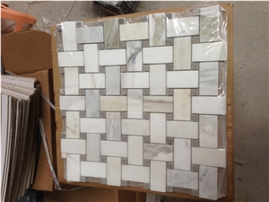 Calacatta Marble Mosaic, White Marble Mosaic
