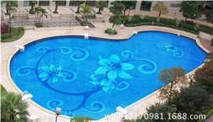 Glass Mosaic Swimming Pool Tiles/ Cheap Swimming Pool Tile