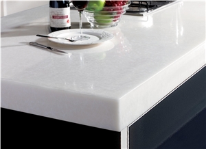 Pure White Nano Artificial Stone Kitchen Countertops