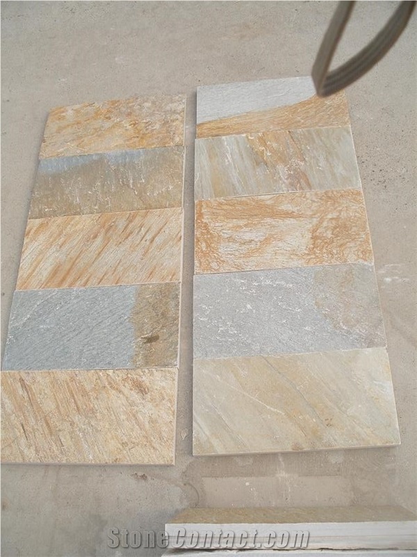Yellow Quartzite Tiles, Flooring Tiles