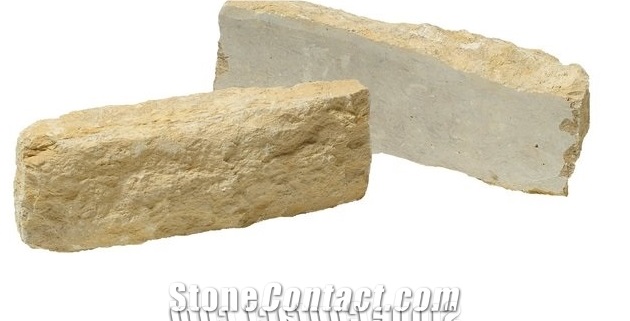 Gold Royal Stone Wall Brick, Beige Limestone Bricks, Wall Cladding, Veneer Stone