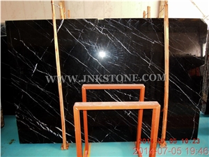 China Marquina Black Marble Slabs & Tiles