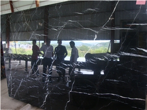 Black Marquina,China Marquina,China Nero Marquina,Negro Bilbao,Black Markina,China Black and White Marble Slab, Random Edge, Polished Surface,China Black Marble,Natural Stone