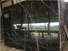 Black Marquina,China Marquina,China Nero Marquina,Negro Bilbao,Black Markina,China Black and White Marble Slab & Tile, Random Edge,Polished Surface,China Black Marble